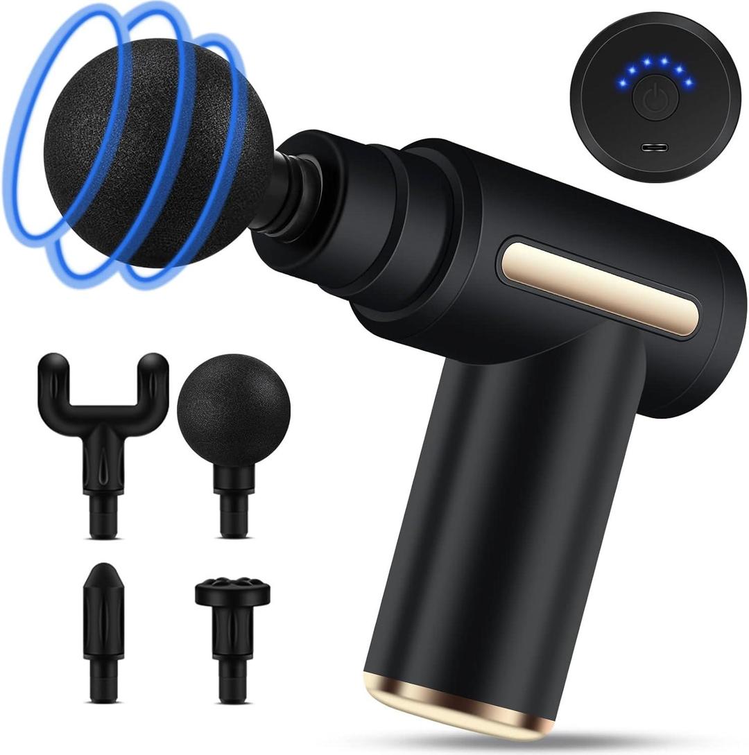 Relief Muscle Tension Massager Gun Black ABS