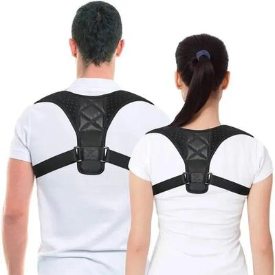 Men Adjustable Mesh Posture Corrector Belt Black