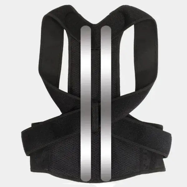 Men Adjustable Mesh Posture Corrector Belt Black